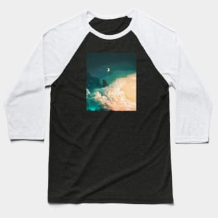 A Cat Holds The Moon Baseball T-Shirt
